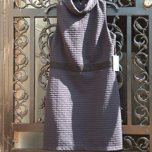 🚨B2G1 New VINCE CAMUTO Blue Black Embroidered Midi Sleeveless Dress